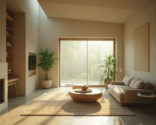 Editorial photo, Fujifilm Superia 400, modern interior, neutral color palette, Bali, natural lightning, a lot of light
,there is an abstract image of a living room,japanese-style room,livingroom,mod