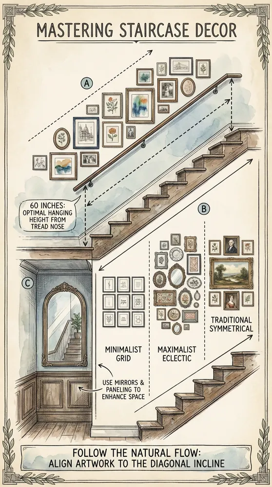 Staircase Decor Ideas: Gallery Wall, Mirror & Stairway Layout Tips
