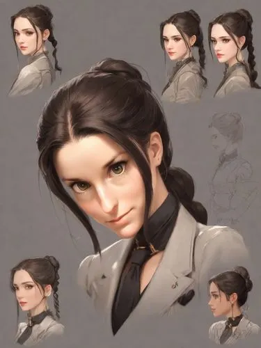 quiero que se vea como una mujer de negocios muy habil en las finanzas con mucho dinero y arquitecta de esta epoca, colores realistas
siglo 19 año 2025

,a character with long hair and glasses, and a 