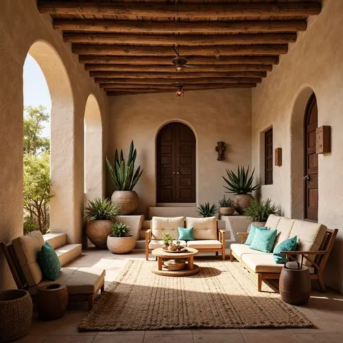 Southwestern Style Interior Design Ideas Using Cork Material