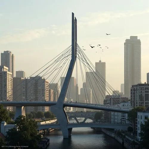 Bridges High-tech Style Building Architecture Design Ideas