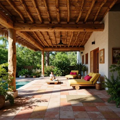 Family Garage Tropical Style Interior Design Ideas