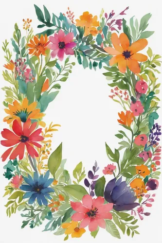 Capture the vibrant colors of a floral silhouette wreath in a lively and bustling flower market.,wreath vector,floral wreath,floral silhouette wreath,flowers png,watercolor wreath,blooming wreath,wrea