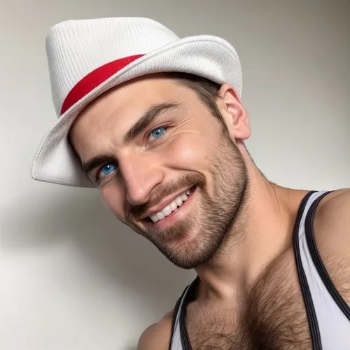 low key photo euphoria, young beautiful man, perfect defined muscles, male fatale, extreme skin details, modern black  hairs, wearing red slip underwear, bright blue eyes, tanned skin, smiling, cinema
