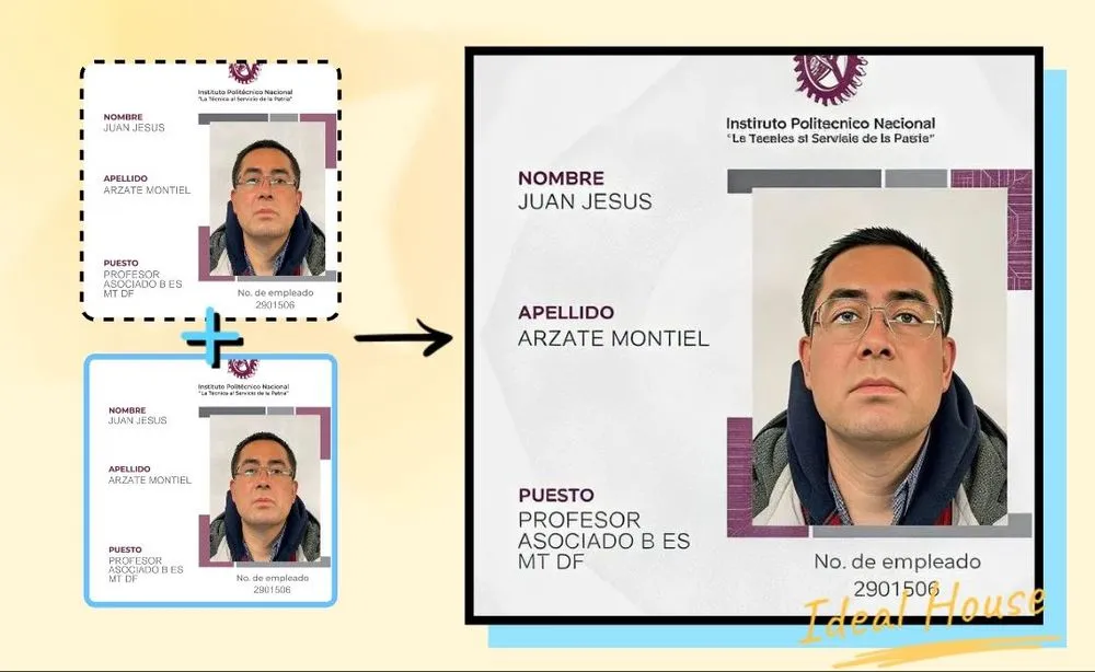 an individual passport has two id frames attached