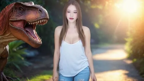 ДЕВУШКА

тираннозавра

,a young woman standing next to an image of a t - shirt,mesozoic,dinosaur,tyrannosaurus,dinosaurs,tyrannosaurs,paleontological