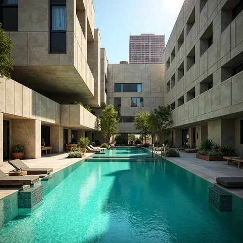 Swimming Pool Brutalism Style Architectural Design Ideas