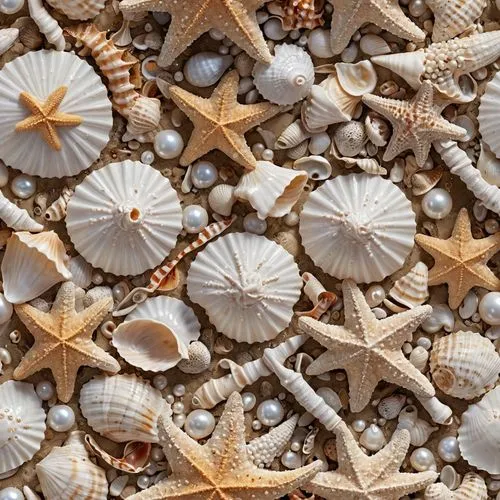 seawaves andseashore with starfish, shells and pearls
,the shells and starfish are on the beach,starfishes,sea shells,seashells,shells,in shells,shell seekers,sea star,sea shell,seashell,marine gastro
