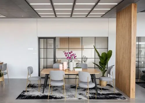 a large room has white walls and chairs around a table,modern decor,modern kitchen interior,contemporary decor,interior modern design,modern office,search interior solutions,modern kitchen,interior de