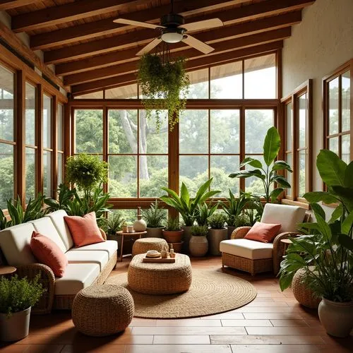 Shabby-Chic Style Sunroom Building Design Ideas