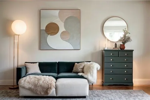 modern decor,art deco frame,circle shape frame,danish furniture,contemporary decor,decorative frame,dressing table,peony frame,wall decor,interior decor,mid century modern,danish room,wood mirror,deco