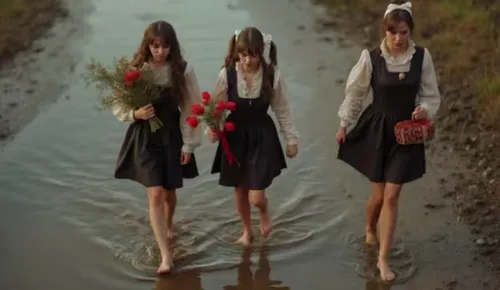 nodame,chiquititas,trinian,milkmaids,hutterites,way of the roses,perfume,three flowers,maidservants,little girls walking,countrywomen,countesses,meninas,decedents,stewardesses,flower line,florists,bea