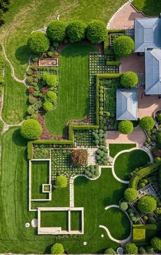 Landscape Design,aerial view of the garden and landscaping of a large estate house,gardens,green garden,garden elevation,landscapers,ballymaloe,landscaped,Photography,General,Realistic