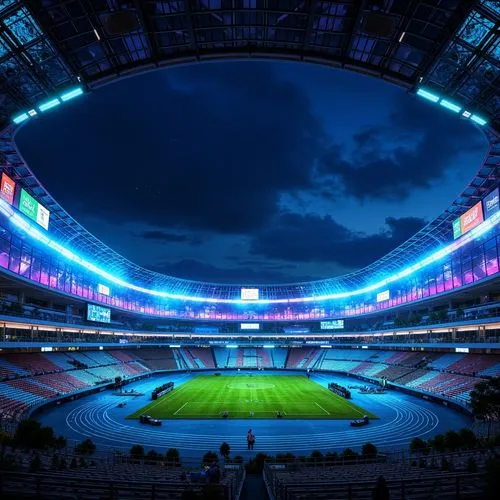 Futurism Style Football Stadium Architecture Design Ideas