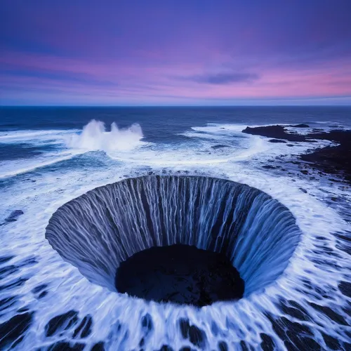 Cape Perpetua; Thor's Well; Oregon; USA,blow hole,tide pool,blowhole,whirlpool,black hole,natural phenomenon,vortex,geological phenomenon,wormhole,waves circles,potter's wheel,craters,water waves,chur