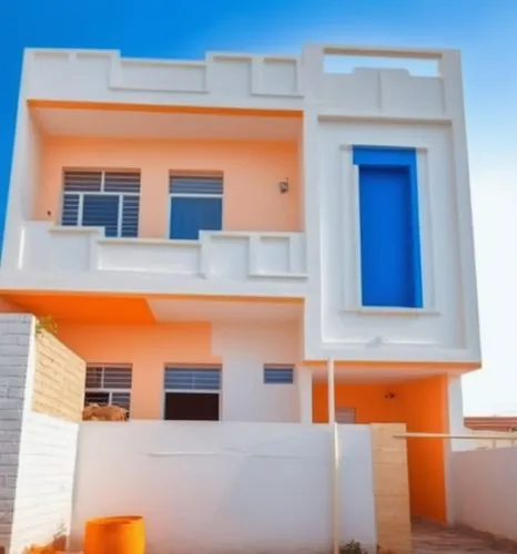 paint my home with white orange and blue colour,cubic house,cube house,cube stilt houses,vivienda,modern house,modern architecture,corbu,frame house,dunes house,dreamhouse,corbusier,model house,multis