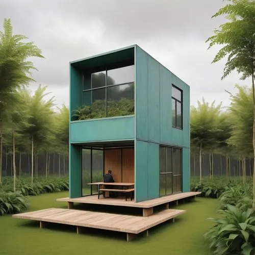 future tropical tiny minimalist modular urban hangouts: spaces for  internal reflection, as well as social interaction,cube stilt houses,cubic house,cube house,shipping container,greenbox,stilt house,