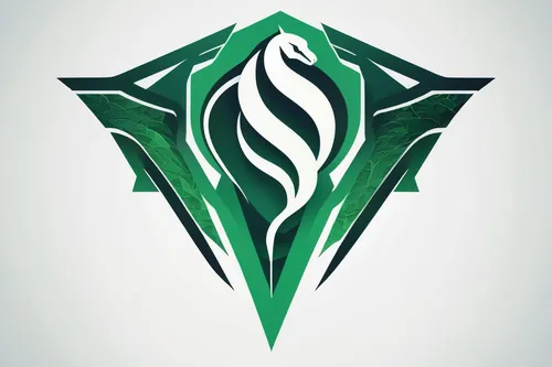 Create an abstract Slytherin logo with a futuristic touch, incorporating sharp geometric shapes and a snake silhouette.,arrow logo,svg,fire logo,logo header,cleanup,cancer logo,rod of asclepius,shen,v