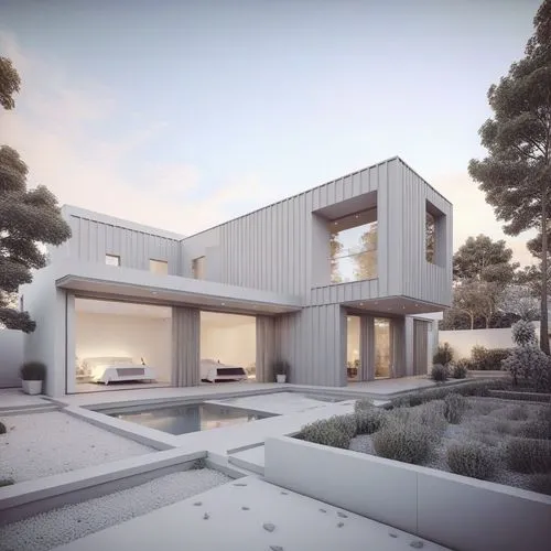 Courtyard Villa, with the structure wrapping around the courtyard. The design balances privacy and openness, often featuring minimal exterior fenestration on the outer walls and abundant openings facing the courtyard.