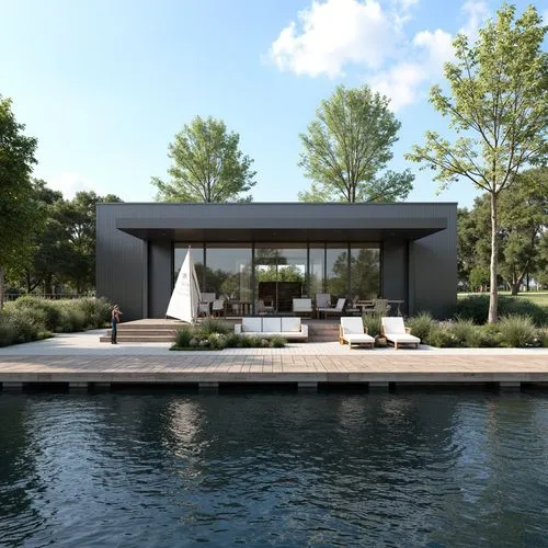 Boathouse Brutalism Style Coastal Building Architecture Design Ideas