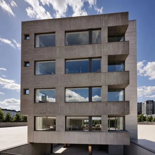 a building that has many windows in it,habitat 67,cubic house,cantilevered,modern architecture,cube house,cantilevers,exposed concrete,cantilever,concrete construction,concrete,lattice windows,rectili