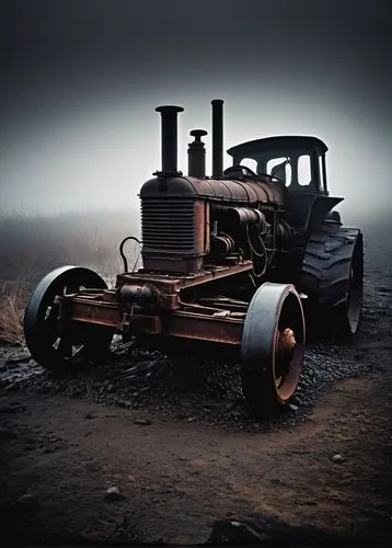 No character, empty space, dark tone, abandoned atmosphere, old rusty machinery, broken concrete walls, dim flickering lights, eerie silence, desolate landscape, apocalyptic scene, foggy mist, mysteri