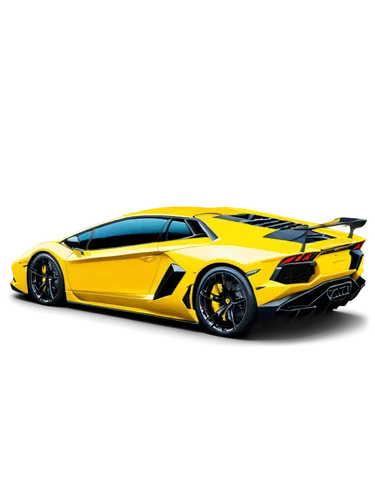 Lamborghini, supercar, yellow paint, glossy finish, sharp lines, angular shape, aggressive stance, 20-inch alloy wheels, low-profile tires, scissor doors, sporty seats, carbon fiber trim, futuristic d