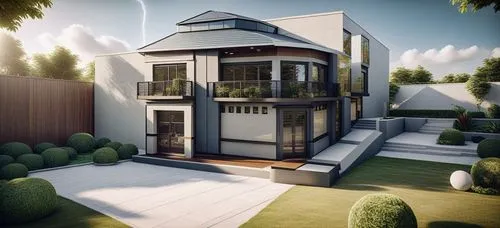 ISOMETRICO EXTERIOR,3d rendering,residential property,prefab,modern house,3d render,vivienda