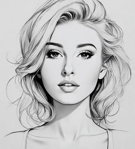 blonde, dramatic, marker pen, sketch, portrait, very sketchy and wild,girl drawing,girl portrait,drawing mannequin,marilyn,digital painting,fashion illustration,digital drawing,vector illustration,mar