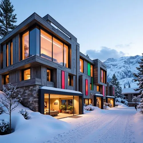 Ski Center Postmodernism Style Architecture Design Ideas