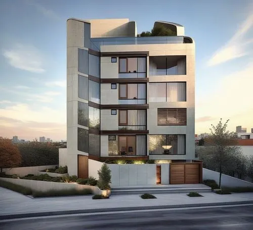 a tall white building with multiple levels on top,sky apartment,penthouses,residential tower,modern house,apartments,an apartment