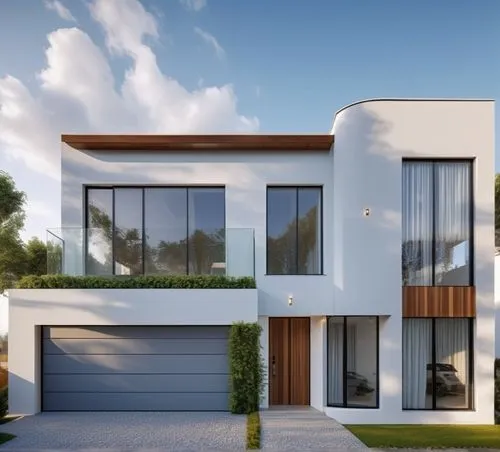 modern design house, garage door, driveway,modern house,modern architecture,3d rendering,smart house,cubic house,modern style,contemporary,house shape,smart home,render,residential house,eco-construct