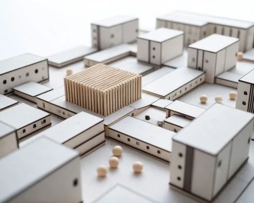 miniature, minimalist, Thomas Heatherwick New York Vessel park architecture, realistic materials, realistic physical model, symmetry, minimalist schematic architecture design, simplified method, colum