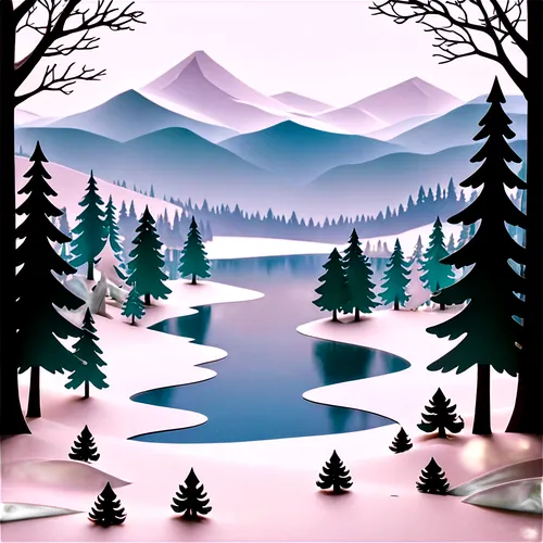 winter scene, snowy landscape, solo, frosty air, soft focus, gentle snowfall, blurred trees, misty atmosphere, 3/4 composition, shallow depth of field, warm color tone, cinematic lighting, frozen lake