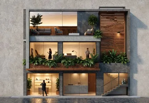 Master Prompt para Promenaid: Fachada Principal Fotorrealista
1. View & Setting

View Type: Direct, perfectly frontal architectural elevation render (no isometric perspective distortion).

Background:
