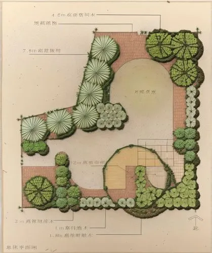 an aerial view of the garden in a chinese language,garden elevation,landscape plan,garden design sydney,landscape designers sydney,landscape design sydney,vegetable garden