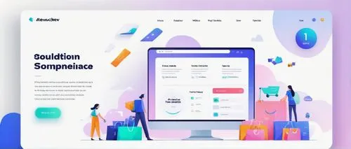 Modern ecommerce website, futuristic architecture design, sleek lines, minimalist aesthetic, white background, subtle gradient effects, clean typography, bold font headers, pastel color accents, 3D vi