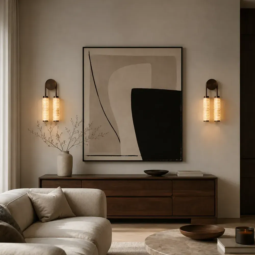 Aurevane Alabaster Double Wall Lamp