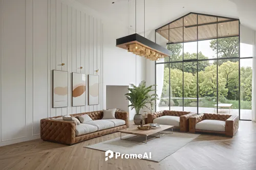a living room that has been decorated in white and brown,home interior,contemporary decor,modern decor,interior modern design,modern living room,prefab,drywall,interior design,modern minimalist lounge