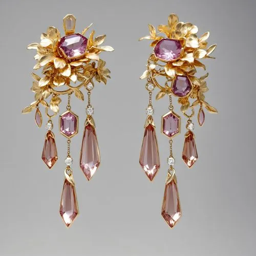 princess' earring,boucheron,earrings,jewelry florets,schiaparelli,broaches,marquises,earring,earings,gold-pink earthy colors,chatelaine,jewels,anello,boucherie,anting,erickson,gold ornaments,bejeweled