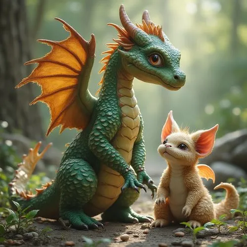 a fantasy dragon and a baby

,The dragon and the magical kittens,dragones,dragons,dragonheart,charizard,dragonriders,fantasy picture