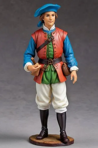  Action Figure， Full body,zouave,arlecchino,zouaves,model train figure,minuteman,gavroche,miniature figure,hessians,robespierre,figurine,christoffel,henricus,folk costume,geppetto,miniaturist,miniatur