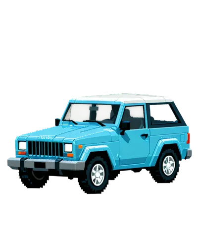 Transportation game art with a blue jeep,jeep cherokee (xj),toyota fj cruiser,jeep commander (xk),suzuki jimny,3d car model,jeep cherokee,jeep gladiator rubicon,jeep patriot,jeep gladiator,jeep,jeep w