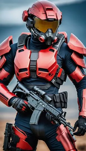 cyber commando operative with an intimidating tactical red helmet visor,iron man,iron-man,war machine,ironman,actionfigure,mercenary,steel man,red super hero,tau,alien warrior,action figure,vector,enf
