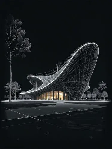 high quality, high resolution of 100 conceptual sketches on a black background with white lines, of 100 different sketchy conceptual ideas that push the the concept of real architecture to be somethin