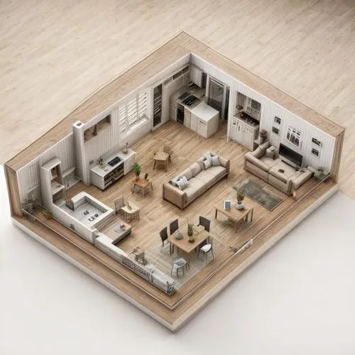 3D Floor plan,two level apartment with one bedroom on top of a second floor,an apartment,apartment,miniature house,shared apartment,sky apartment,inverted cottage,cube house,modern room,apartments,flo