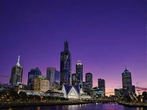 Melbourne Australia, modern architecture, skyscraper, cityscape, urban landscape, Yarra River, Docklands, Southbank, Federation Square, St Paul's Cathedral, historic building, Victorian-era inspired, 