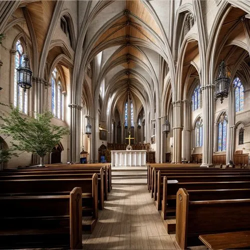 church interior,sanctuary,interior view,christ chapel,the interior,pews,all saints,pipe organ,gothic church,gothic architecture,the interior of the,holy place,interior,vaulted ceiling,churches,washing