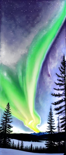 North Pole, snowy landscape, icy mountains, aurora borealis, starry night sky, pine trees, snowflakes gently falling, frosty air, cold winter atmosphere, panoramic view, soft focus, warm color tone, c