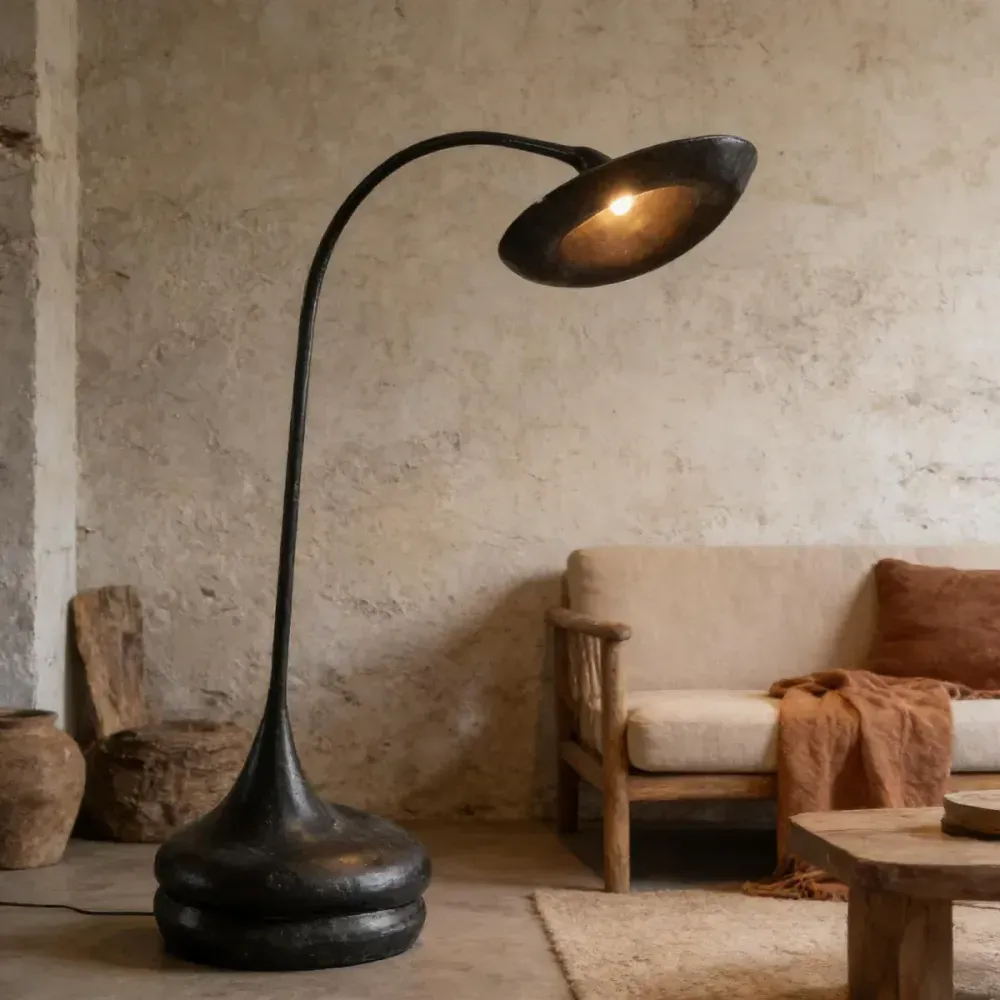 Abstract Horn Sculpture Floor Lamp